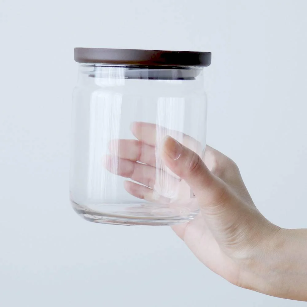 Aderia Stackable Glass Canister Medium Kitchen Storage Container 680ml - Image 2