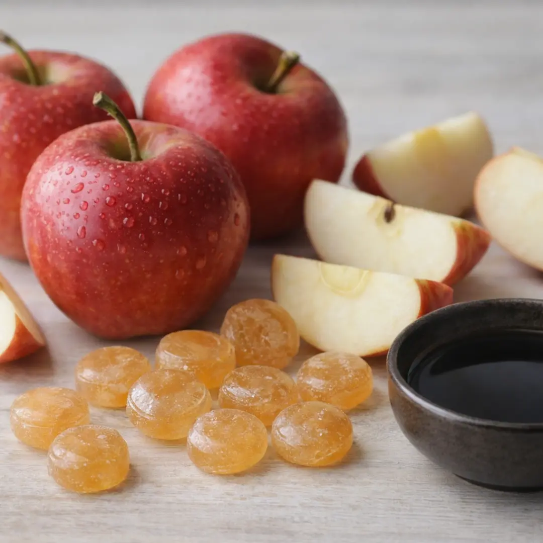 Fukuyamasu Apple Kurozu Black Vinegar Flavor Hard Candy 80g - Image 5