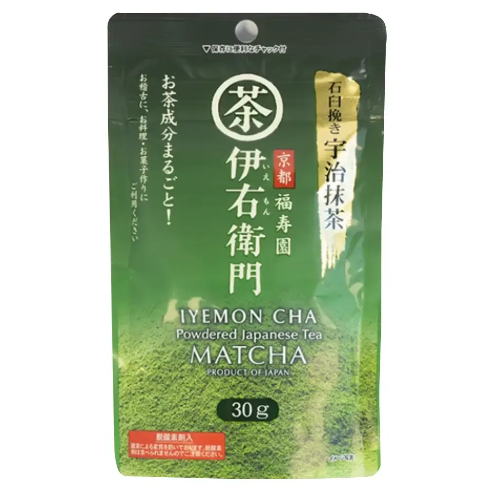 Iyemon Stone-Ground Uji Matcha Green Tea Powder 30g