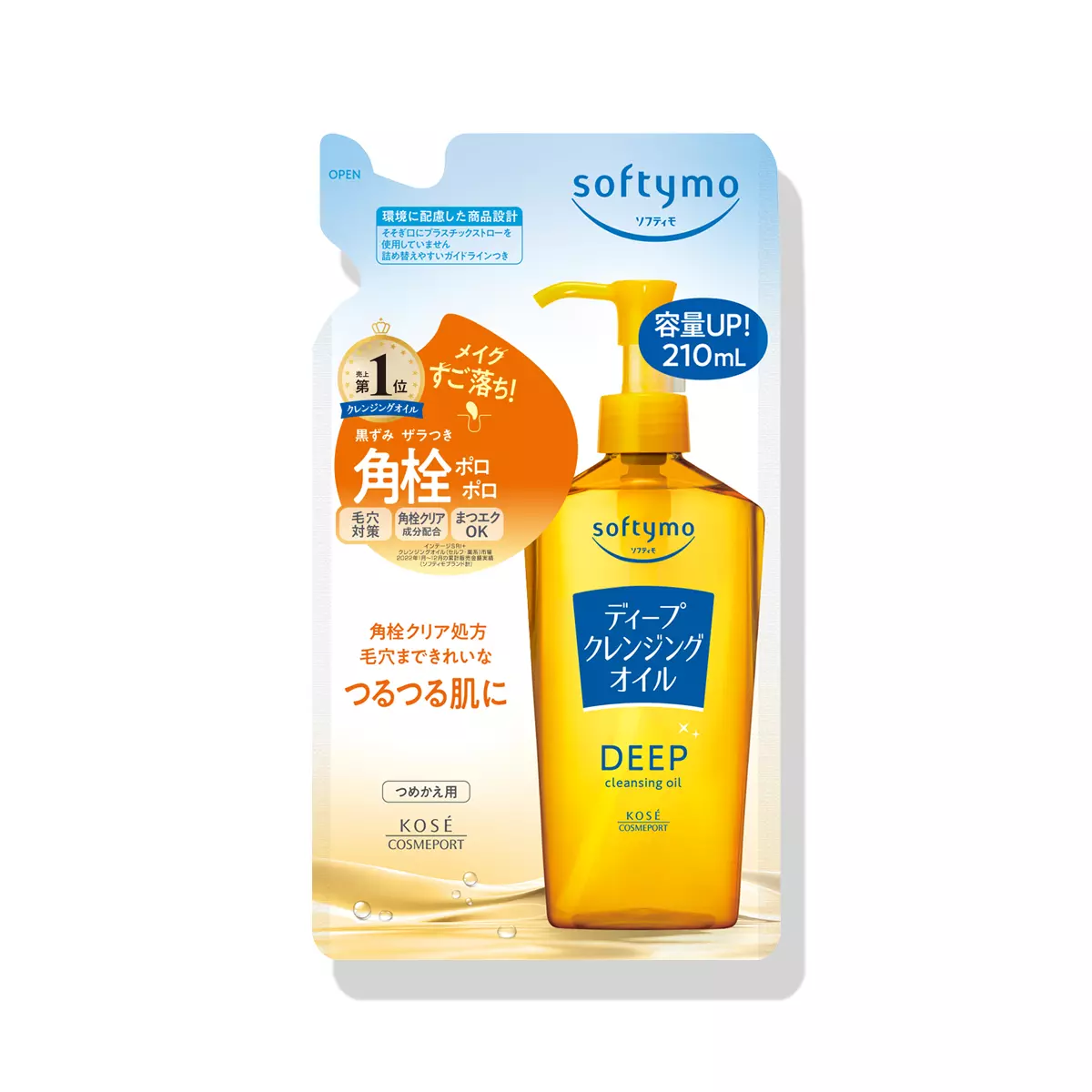 Softymo Deep Cleansing Oil Makeup Remover Refill 210ml