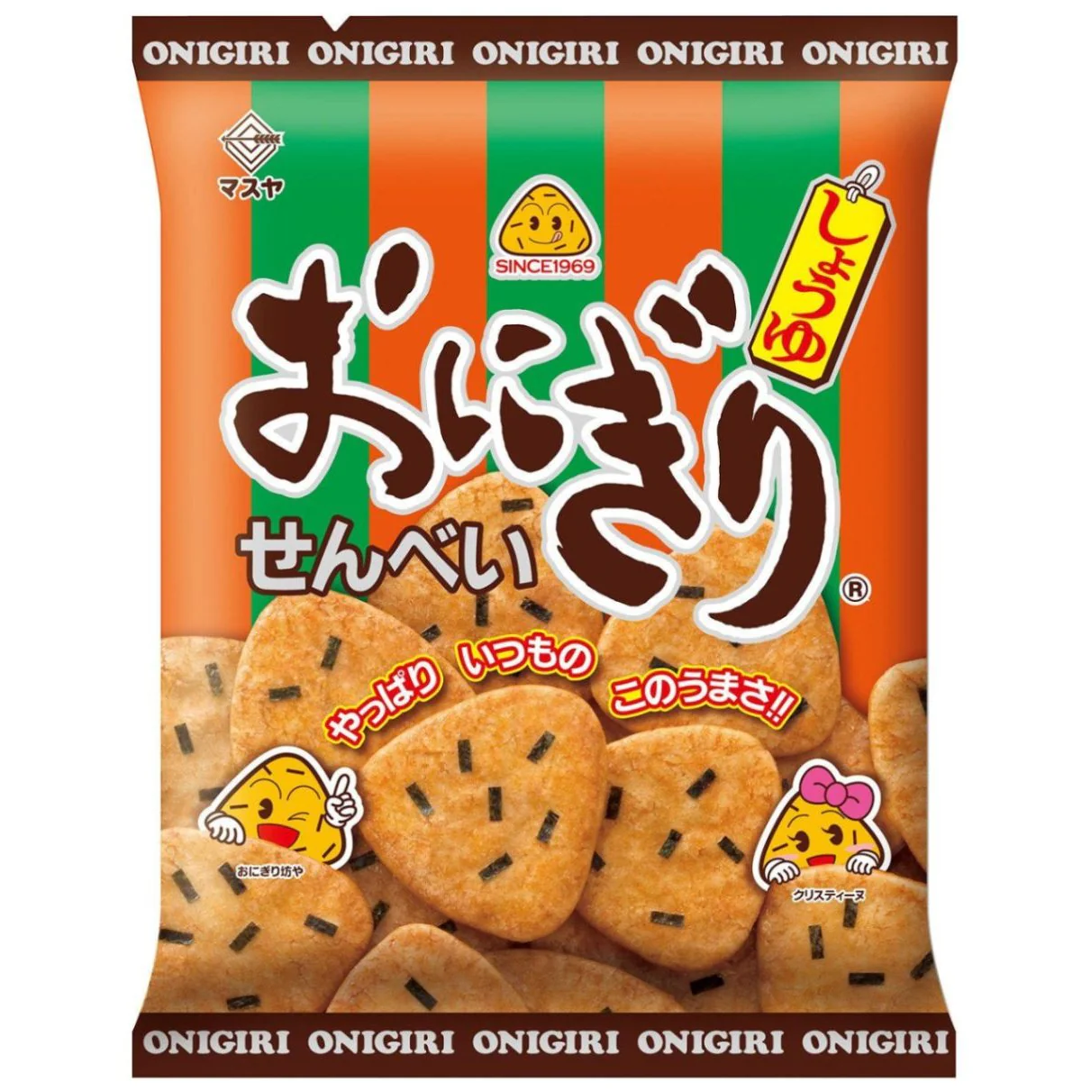 Masuya Onigiri Senbei Soy Sauce Flavored Rice Crackers (Pack of 3) - Image 2