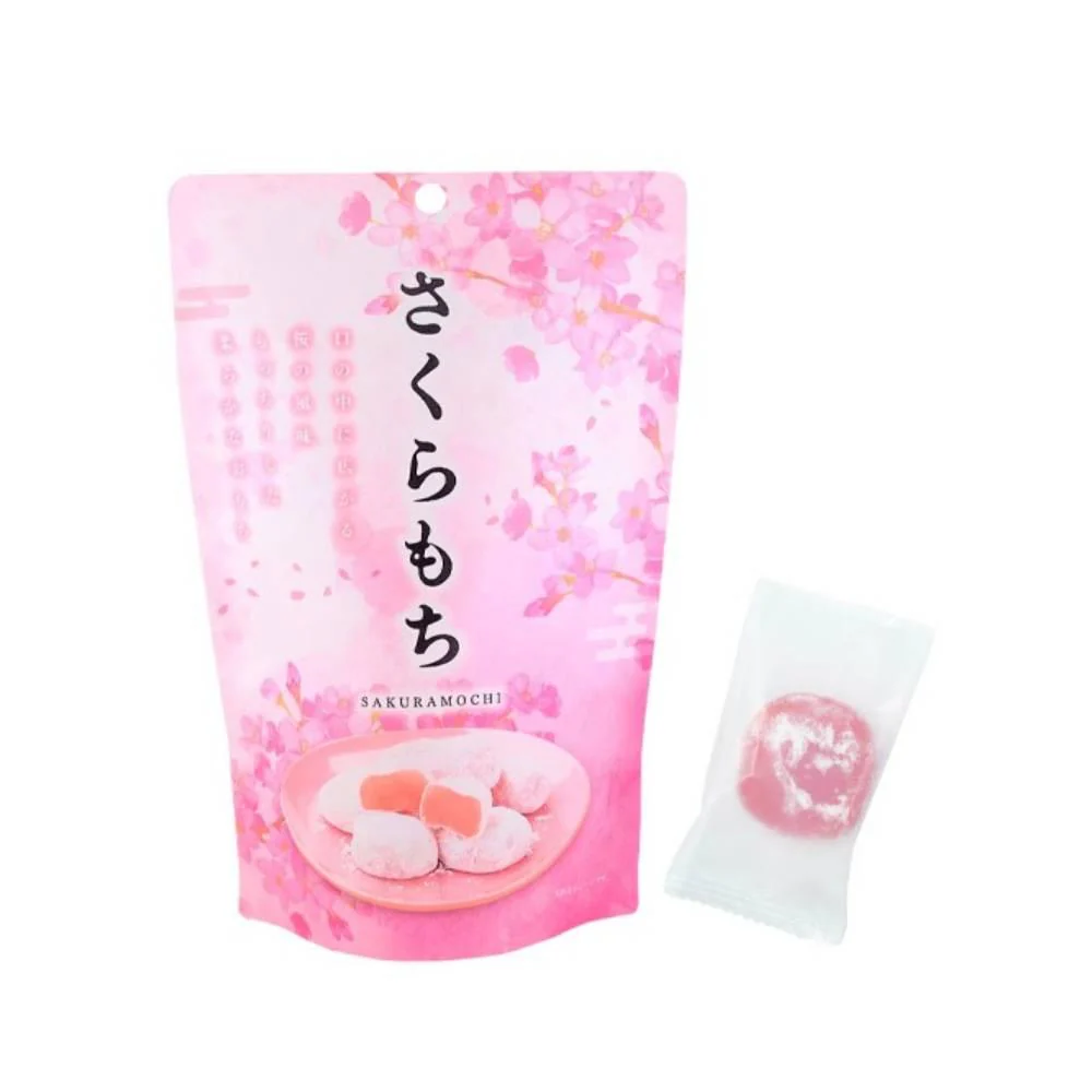 Seiki Bite Sized Mochi Snack Sakura Cherry Blossom Flavor 130g - Image 4
