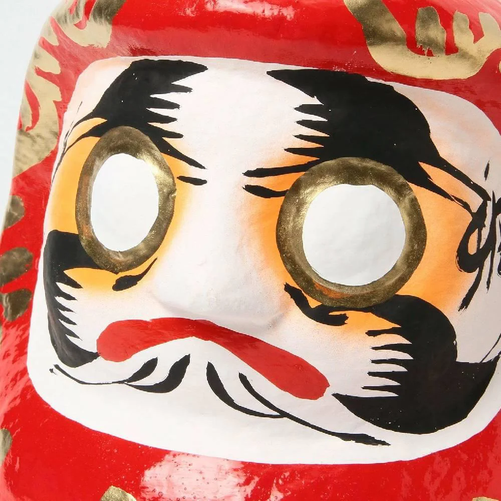 Shirakawa Daruma Doll “Ho” Handmade Good Luck Charm Red Doll 25cm - Image 2