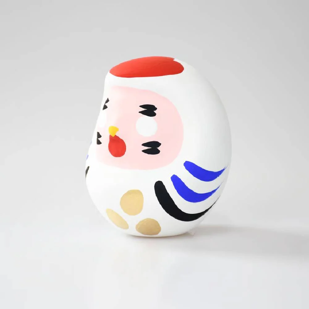 Shirakawa Daruma Zodiac Daruma Doll Cute White Bird Good Luck Charm 8.5cm - Image 2