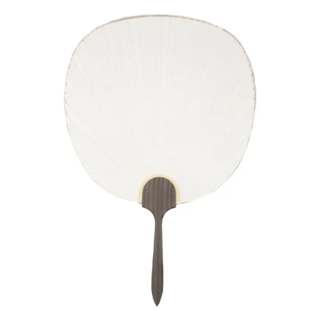 Uchiwa Non-Folding Paper Fan Foil Stamped Mount Fuji & Sakura - Image 4