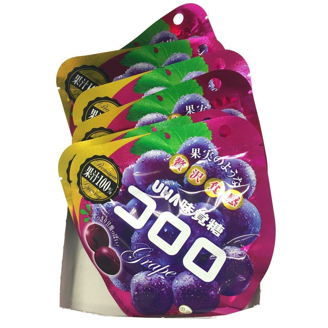 UHA Mikakuto Kororo Grape Gummy Candy (Pack of 6) - Image 2